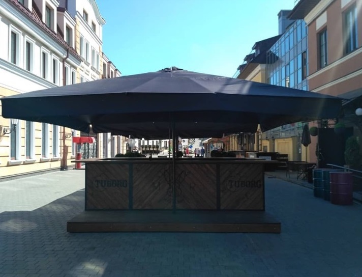 Уличный зонт для кафе 5х5м